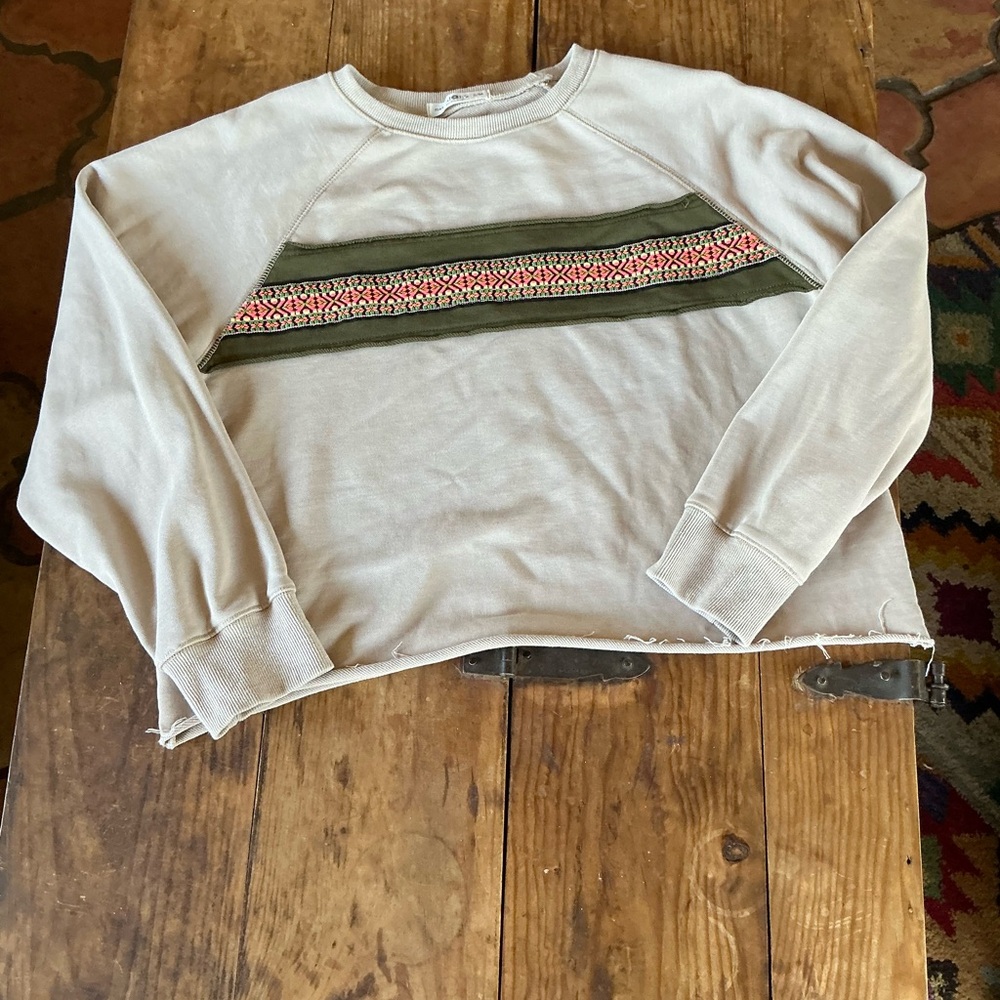 Natural Life tribal paneled sweatshirt